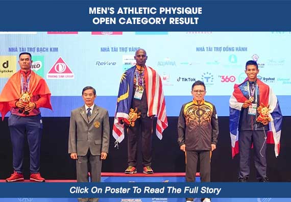 Men's Athletic Physique Open Category SEA GAMES Result.....