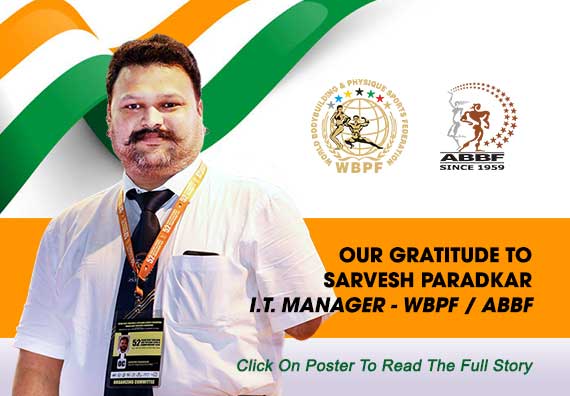 Our Gratitude To Sarvesh Paradkar I.T. Manager WBPF / ABBF...