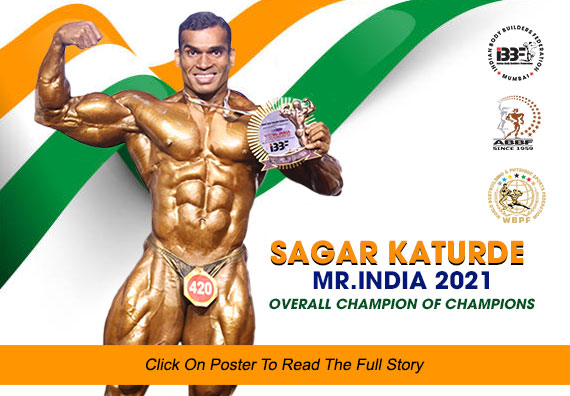 Sagar Katurde Is The 2021 Mr India Overall Champion Of Champions....