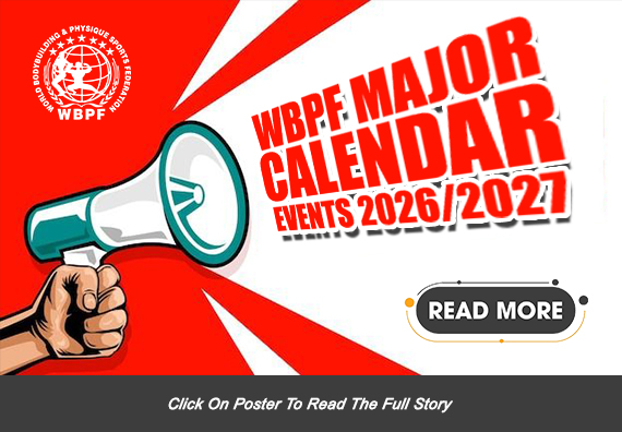 WBPF MAJOR CALENDAR EVENTS 2026/2027...
